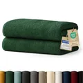 Produktbild: Blumtal Premium Frottier Handtücher Set 2 teilig 100% Baumwolle - Oeko-TEX zertifiziertes Badetuch 2X (70x140 cm) - Ultra saugstarkes Frottiertücher Set waschbar °60 - Towel - Handtuch Grün