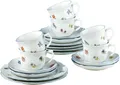 Produktbild: Seltmann Weiden Kaffeeservice Geschirr-Set, Service Sonate Nostalgie (18-tlg), 6 Personen, Porzellan, Tassen, Untertassen, Teller, Made in Germany, 18 Teile, für 6 Personen