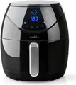 Produktbild: Nedis KAAF250EBK. Produkttyp: Heißluftfritteuse, Fassungsvermögen: 6,5 l, Temperatur (min): 80 °C. Bauart: Eins/Eine(r), Produktfarbe: Schwarz, Steuerung: Berührung. Display-Typ: LCD. Leistung: 1800 W, AC Eingangsspannung: 220 - 240 V, AC Eingangsfrequenz: 50 - 60 Hz. Breite: 317 mm, Tiefe: 317 mm, Höhe: 352 mm (KAAF250EBK)