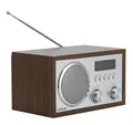 Produktbild: Linsar Nostalgieradio in Holz-Design, Digitales Tuning FM/DAB UKW-Radio, Drahtlose BT-Verbindung, Eingebauter Mono-Lautsprecher, AUX-IN, Kopfhörer-Funktion, LCD-Display (braun)