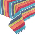 Produktbild: Homescapes Bunt gestreifte Tischdecke aus 100% Baumwolle 137x178 cm, Tischtuch rechteckig, waschbar & pflegeleicht