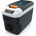 Produktbild: Brandson Kühlbox elektrisch 10L, 230V Netzspannung und 12V KFZ Anschluss, kühlt und wärmt, Heizen max. 65°C, Herabkühlen -10°C, Cool Grey - Schwarz
