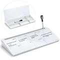 Produktbild: Varhomax Schreibtisch Organizer, Desktop Whiteboard Wochenplaner Glas Weiß Mit Aufbewahrung Abwischbar, To Do Liste, Notizblock und Tastaturständer für Homeoffice, Büro und Schulbedarf