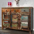 Produktbild: Einzigartiges Sideboard JAKARTA 125cm recyceltes Massivholz aus Fischerbooten Kommode Anrichte Mehrzweckschrank