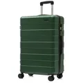 Produktbild: YONSLY Handgepäckkoffer Reisekoffer Trolley Handgepäck Hartschale, 4 Rollen, Zahlenschloss, ABS-Hartschale, 360°-Rollen, weicher Gummigriff grün 76 cm
