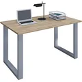 Produktbild: VCM my office Lona Schreibtisch sonoma-eiche rechteckig, U-Fuß-Gestell silber 110,0 x 80,0 cm