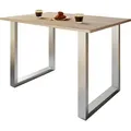Produktbild: Mid.you Schreibtisch, Silber, Sonoma Eiche, Holzwerkstoff, rechteckig, Kufe, 80x76x110 cm, Arbeitszimmer, Schreibtische, Bürotische