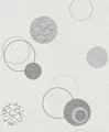 Produktbild: Rasch Vliestapete Tapete mit Kreisen weiß schwarz 475906