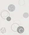 Produktbild: Tapeten 475906 - Vliestapete mit Kreisen in Weiß und Grau aus der Kollektion ...