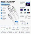 Produktbild: USB C auf USB C Kabel 100W PD Schnellladekabel Nylon USB-C Ladekabel Weiß