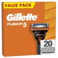 Produktbild: Gillette Fusion5 Rasierklingen, 20 ORIGINAL Ersatzklingen, Klingen für Herren mit Größerem Gleitstreifen für ein Sanftes Gleiten und 5 Klingen für eine Unglaublich Gründliche und Komfortable Rasur