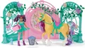 Produktbild: Spin Master Unicorn Academy - Ava und Einhorn Leaf Stall Spielset mit Farbwechseleffekt und ca. 12 cm großen Originalfiguren zur beliebten Netflix Serie, mit 15 Accessoires, Aktion/Abenteuer, 4 Jahr(e), Mehrfarbig