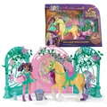 Produktbild: Unicorn Academy, Ava Doll and Colour-Change Leaf Unicorn Stall Playset with 15 A