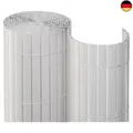 Produktbild: NOOR Sichtschutzmatte PVC 0,90 x 3m in weiß I Wasserdichter Sichtschutz aus