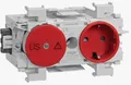 Produktbild: Hager GS12013020 Steckdose+Feinschutz Frontrastend, rot