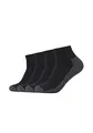 Produktbild: Camano Unisex Sportsocken kurz Atmungsaktiv Bequem Perfekte Passform Tennissocken Verstärkt Herren und Damen pro tex 4er Pack 35/38 black