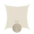 Produktbild: anndora Sonnensegel Viereck 3x3 m Sichtschutz cream beige HDPE Windschutz