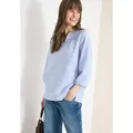 Produktbild: CECIL Shirtbluse mit gestreiftem Seersucker-Look blau M (40)
