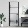 Produktbild: vidaXL Innentür Schlank Schwarz 76x201,5 cm Hartglas und Aluminium