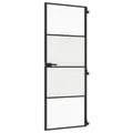 Produktbild: vidaXL Innentür Schlank Schwarz 76x201,5 cm Hartglas und Aluminium