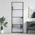 Produktbild: Vidaxx Innentür schmal 76x201,5 cm Hartglas und Aluminium schwarz