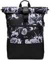 Produktbild: Ela Mo® Rolltop Rucksack Damen - Rollrucksack Anti Diebstahl für Sport & Reisen - Laptoprucksack für Schule, Uni, Business - Mit USB Anschluss & kompaktem Flaschenhalter - Nightrose