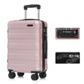 Produktbild: yonsly Premium Reisekoffer TSA-Schloss,YKK-Reißverschluss Hartschalen-Koffer Trolley Kabinenkoffer Rollkoffer Suitcase Handgepäck (Roségold, XL)