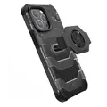 Produktbild: Morpheus Qlip Neo Case für iPhone 13 PRO - Hülle & abnehmbarem M4 M4s Mount Adapter (OHNE Fahrradhalterung) (iPhone 13 PRO) Schwarz