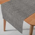 Produktbild: Miami Tischläufer Tablerunner Breite 40 cm Länge und Farbe wählbar Metallik Grau 40 x 130 cm