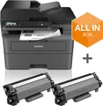 Produktbild: Brother MFC-L2827DWXL - Multifunktionsdrucker - s/w - Laser - A4/Legal (Medien) - bis zu 32 Seiten/Min. (Drucken) - 250 Blatt - 33,6 Kbps - USB 2,0, LAN, Wi-Fi(n) (MFCL2827DWXLRE1)