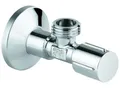 Produktbild: Grohe Eckventil 22043 1/2x1/2'' Rosette Metallgriff selbstd. Anschlussgew. chrom, 22043000 22043000