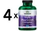Produktbild: 4 x Swanson Triple Magnesium Complex, 400mg - 300 caps (46,84 EUR/kg)