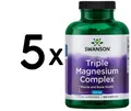Produktbild: 5 x Swanson Triple Magnesium Complex, 400mg - 300 caps (44,98 EUR/kg)