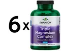 Produktbild: 6 x Swanson Triple Magnesium Complex, 400mg - 300 caps (45,83 EUR/kg)