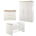 Produktbild: roba Zimmerset 'Nele' inkl. Gitterbett 70 x 140 cm +  Wickelkommode + Schrank