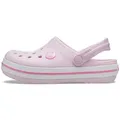 Produktbild: Crocs Crocband Clog K Clog Sommerschuh, Schlappen, Hausschuh, Badeschuh mit Kontrast-Akzenten rosa 32 EU (J1)