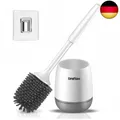 Produktbild: Braoses WC Bürste Wandmontage & Stehen Silikon Toilettenbürste mit Halter Set L