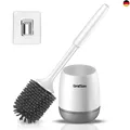 Produktbild: Braoses WC Bürste Wandmontage & Stehen Silikon Toilettenbürste mit Halter Set L