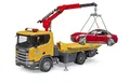 Produktbild: Bruder 03552 - Scania Super 560R Abschlepp-LKW mit Light & Sound Modul, Roadster - 1:16 Fahrzeuge, Abschleppwagen, Pannenhilfe, Abschlepper, Transporter, Cabrio, Spielzeug ab 4 Jahre