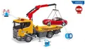 Produktbild: BRUDER - SCANIA Super 560R Abschleppwagen mit rotem Auto - 1/16 - BRU3552