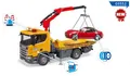 Produktbild: BRUDER, SCANIA Super 560R Abschleppwagen mit rotem Auto, 1/16, BRU3552