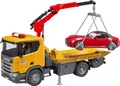 Produktbild: bruder 03552 Scania Super 560R Abschlepp-LKW mit L+S Modul + BRUDER Roadster