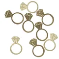 Produktbild: Diamanten Ring Konfetti in Gold Streu Deko Hochzeit Tischdeko JGA Motto Party