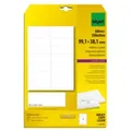 Produktbild: Sigel LA321, Weiß, Nicht-haftendes Etikett, Universal, Abgerundetes Rechteck, A4, 99.1 x 38.1 mm