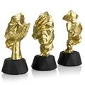 Produktbild: Skulpturen 3er Set in Gold - edle Dekoration - Moderne Dekofiguren