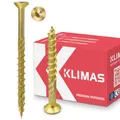 Produktbild: KLIMAS Holzschrauben Torx - Spanplattenschrauben Gelb - Senkkopfschrauben - Terrassenschrauben - Universalschrauben - Dachkonstruktion Schrauben Set - Holzschrauben 5x90 mm - 200 Stück