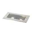 Produktbild: Qazqa Modern außen Bodenstrahler, Bodeneinbaustrahler für den Garten - Oneon - Silber Farbe, max. 50W, Geeignet für LED, 23.5cm, IP65, Rechteckig, 2-flammig