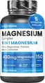 Produktbild: Vitastrong Magnesium 5-in-1 Komplex – 400mg – 150 Tabletten – Glycinat, Citrat, Carbonat & Malat – Energie, Muskel- & Knochengesundheit – GMO-frei