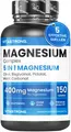 Produktbild: Magnesium Komplex 5-in-1 400mg pro Dosis 5 Quellen Bisglycinat Magnesium Glyc...