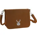 Produktbild: dressforfun Dirndl Tasche, Herztasche, Handtasche Damen mittelgroß, Trachten Mode, Trachtentasche in Wildlederoptik, Damen Tasche, Umhängetasche, Oktoberfest Accessoires, Damen-Schultertaschen - braun